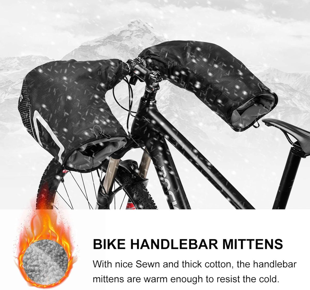 Handlebar Mittens Mountain Bike Bicycle Bar Mitts Winter Cycling Jackets M240167