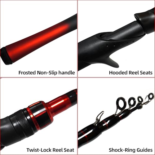 Fishing Rod and Reel Combo Baitcasting Baitcast Reel 5 Foot Fiberglass Telescopic Rod with Fishing Line T59746