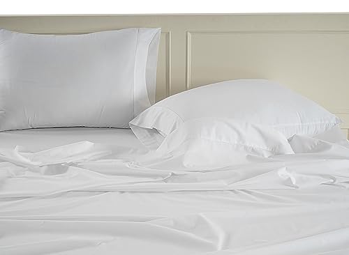 100% Organic Cotton Queen Size White Sheets 8 Pc I794230