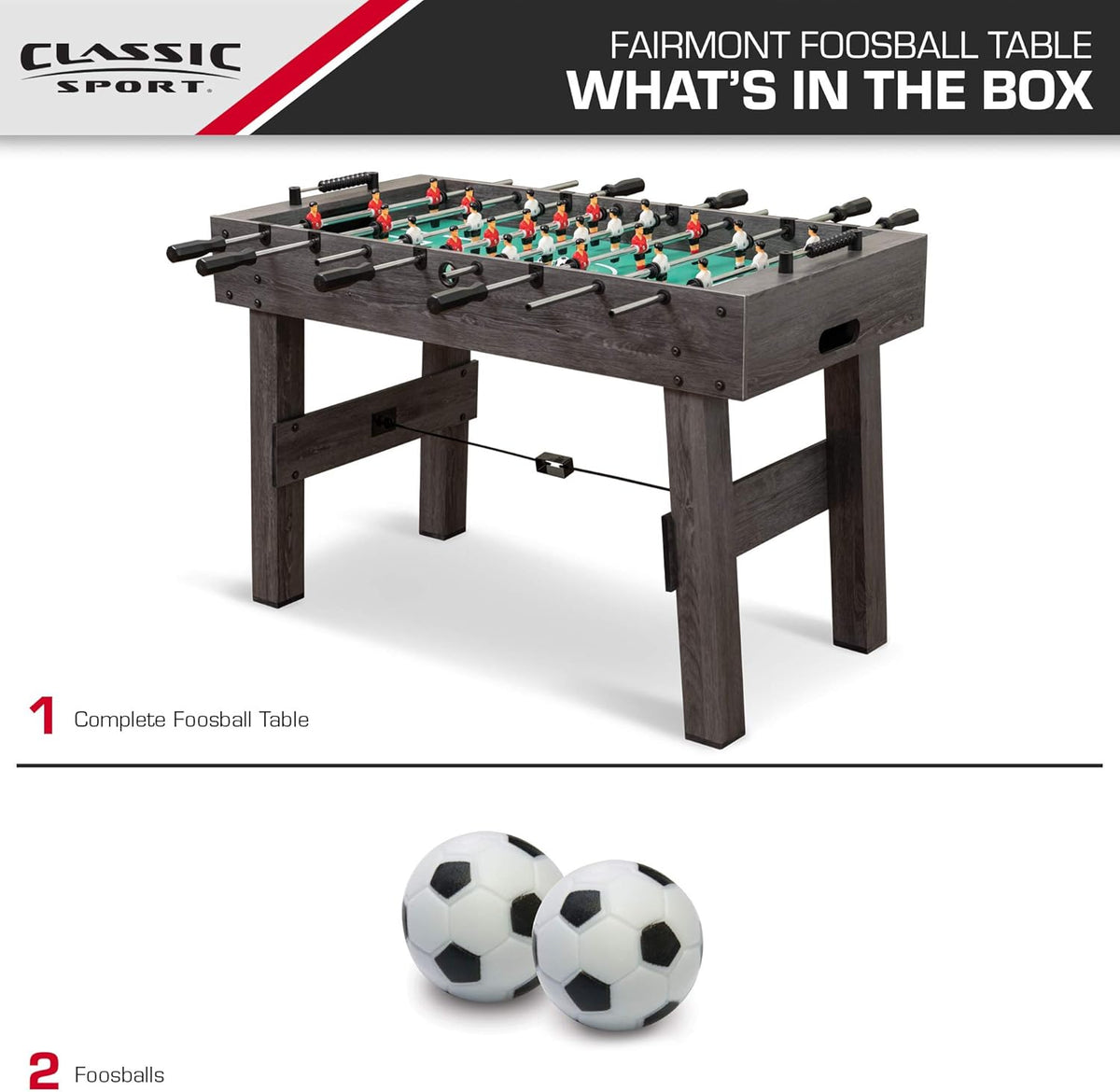 48" Mid-Size Indoor Foosball Table, Grey G715153