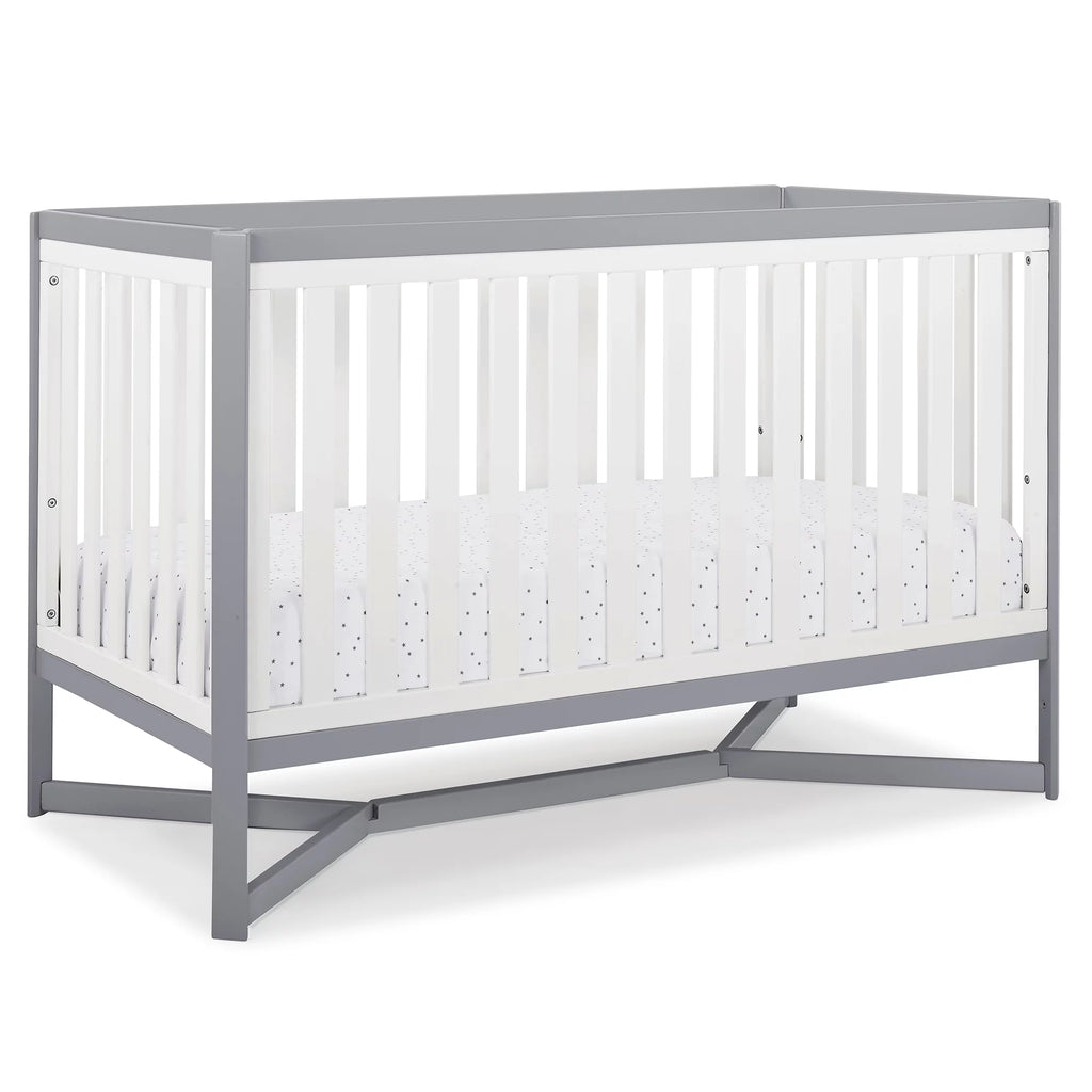 White/Gray 4-in-1 Convertible Crib J339637