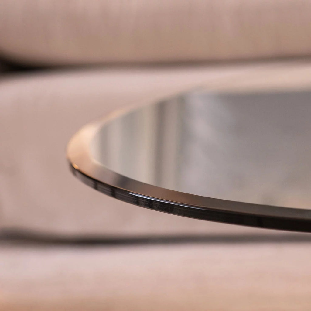 26" Round Clear Tempered Glass Table Top X645884
