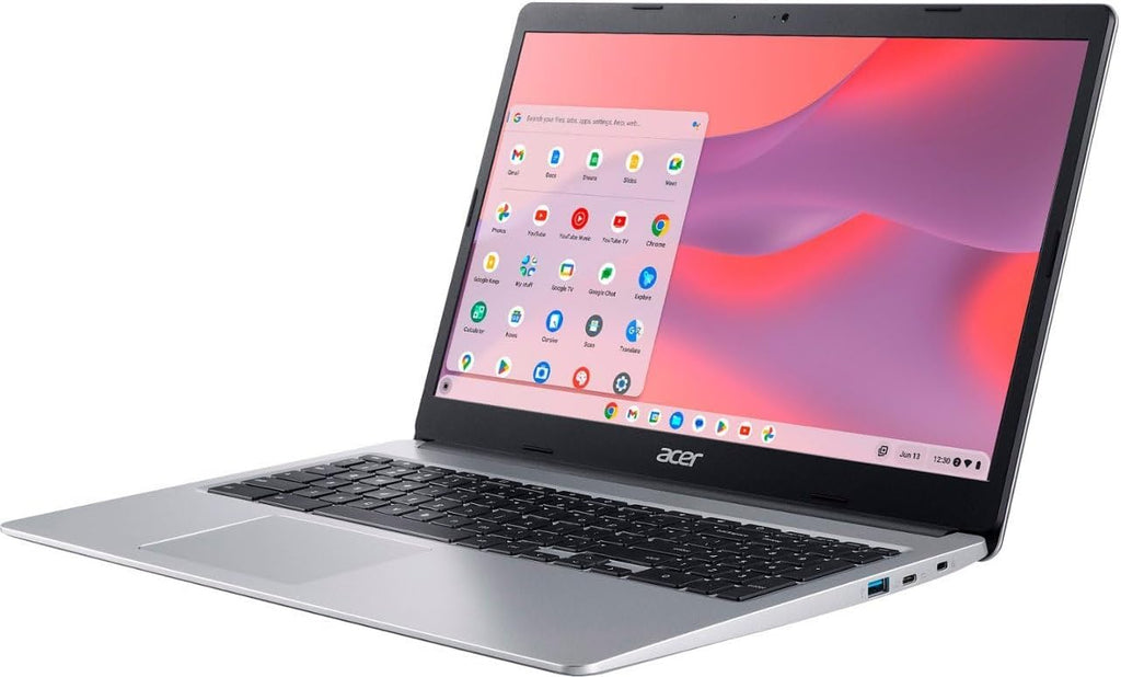 15.6” HD Laptop, Intel Celeron N4020, 4GB RAM, 64GB eMMC, Chrome OS, Silver O504