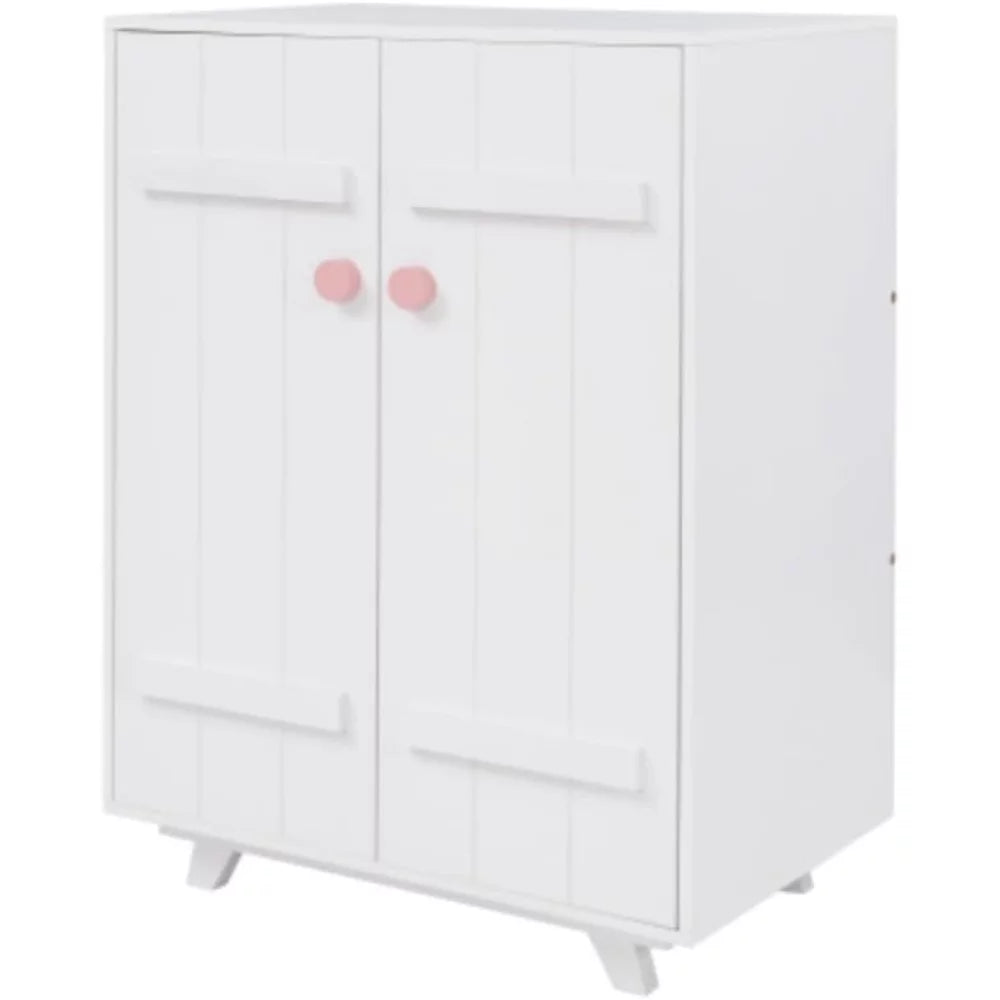Wooden Wardrobe with Hanging Rods and Doors A7237
