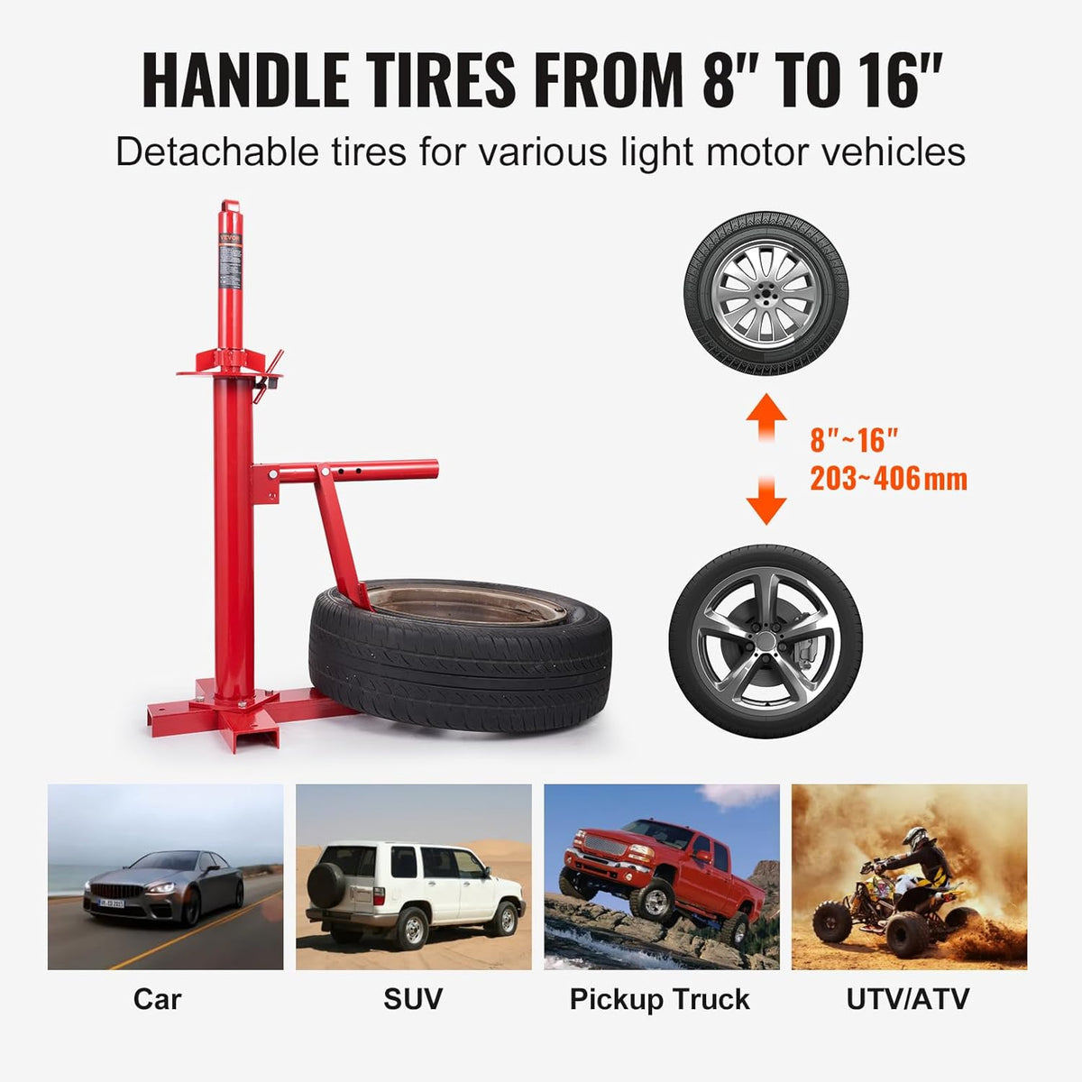 Manual Tire Changer for 8" to 16" Tires U263858