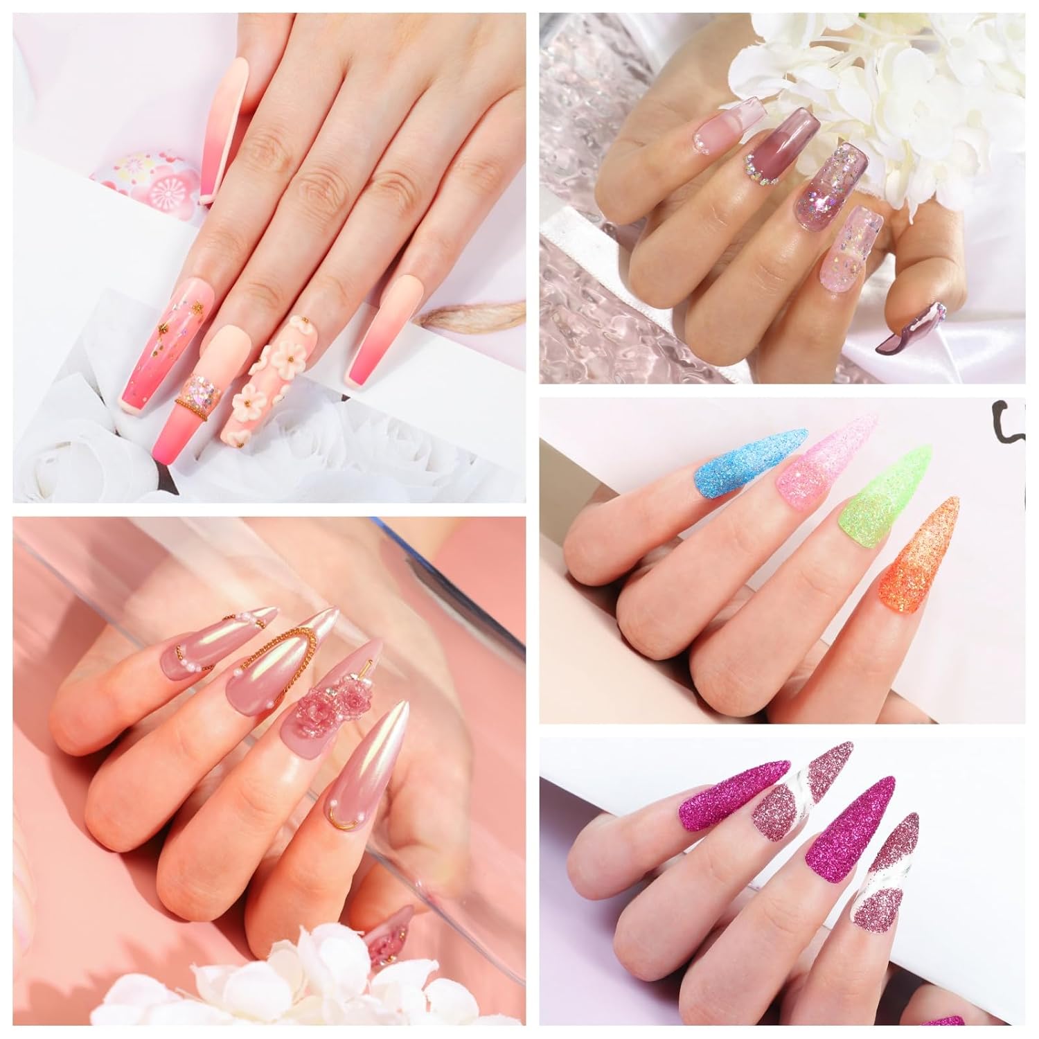 36Pcs Acrylic Nail Kit with Drill and UV Light I6125