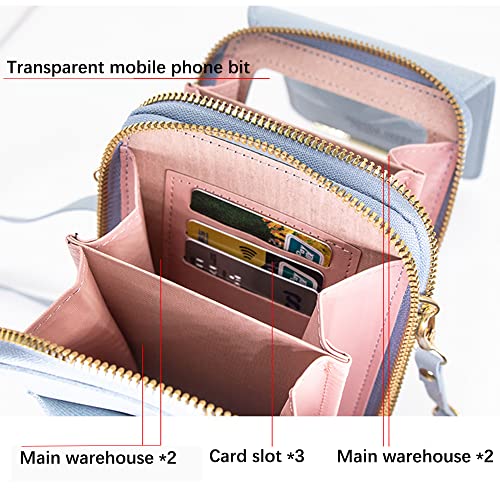 Anti-Theft Leather Small Crossbody Cell Phone Purse Wallet with Shoulder Strap X529671