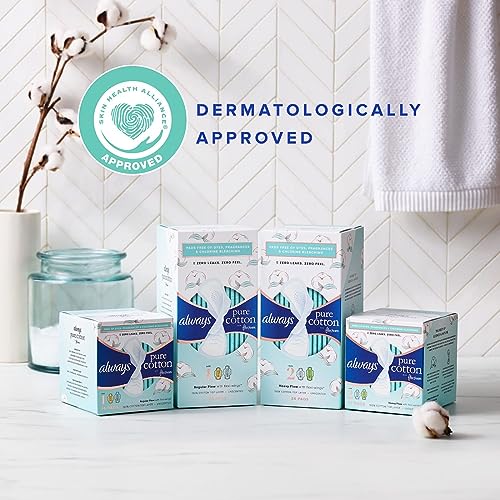 34 Count Unscented Cotton Feminine Pads with Wings M312486