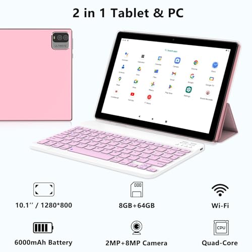 Android Tablet 10.1 Inch 64GB+4GB 8MP Dual Camera 6000mAh W905094