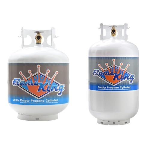 20 Pound Steel Propane Tank Cylinder with Type 1 Valve, White F467
