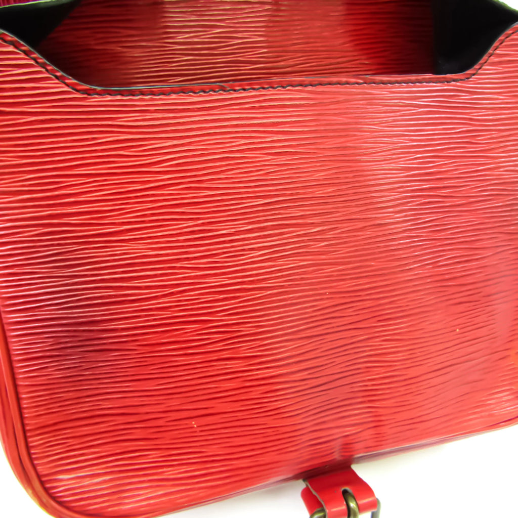 Pre-Owned Epi Cartouchiere Women's Shoulder Bag Castilian Red W5643