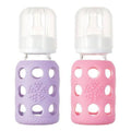 Glass Baby Bottle with Silicone Sleeve 4 Ounce, Set of 2 S676
