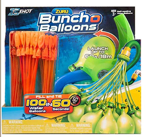 1 Launcher + 3 Pack Water Balloons, 100 Balloons E851