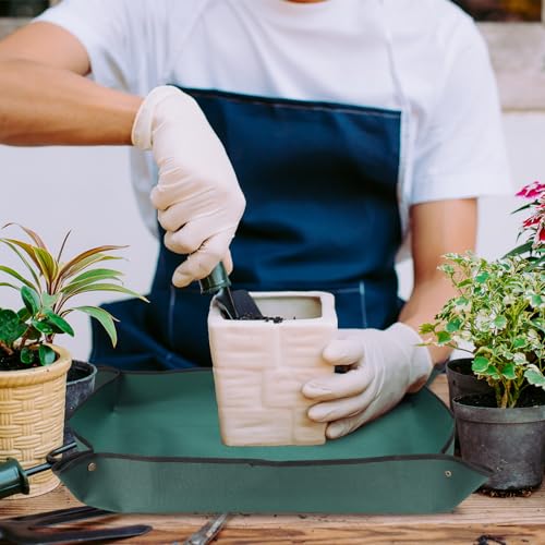 39.4" x 29.5" Waterproof Plant Repotting Mat with Garden Tools O7295