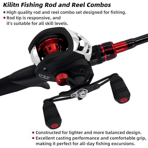 Fishing Rod and Reel Combo Baitcasting Baitcast Reel 5 Foot Fiberglass Telescopic Rod with Fishing Line T59746