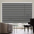 White 24" W x 72" H Cordless Zebra Roller Blinds Q16308