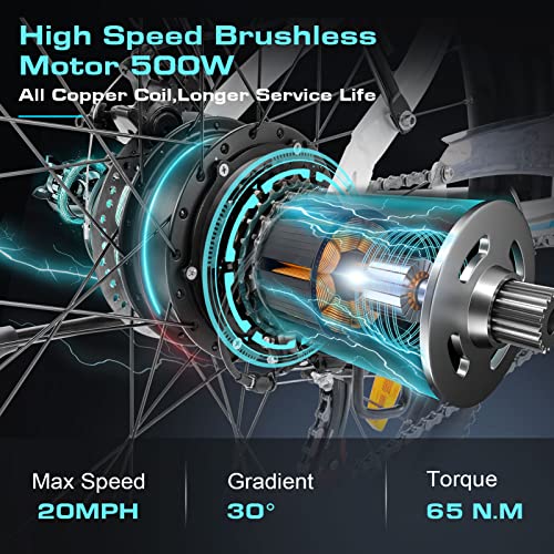 26" 500W Electric Bike with 48V Removable Battery Z48379