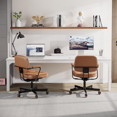 78.7" Extra Long Double Workstation Desk (Light Walnut) C85821