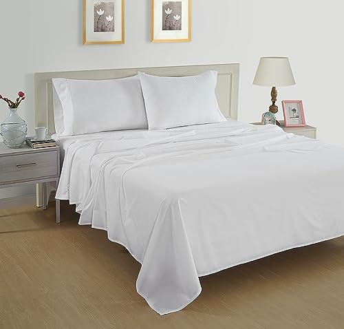 100% Organic Cotton Queen Size White Sheets 8 Pc I794230
