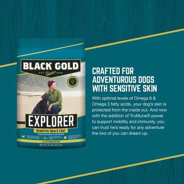 Black Gold Explorer Sensitive Skin & Coat Ocean Fish Meal & Oat Recipe Dry Dog Food U115