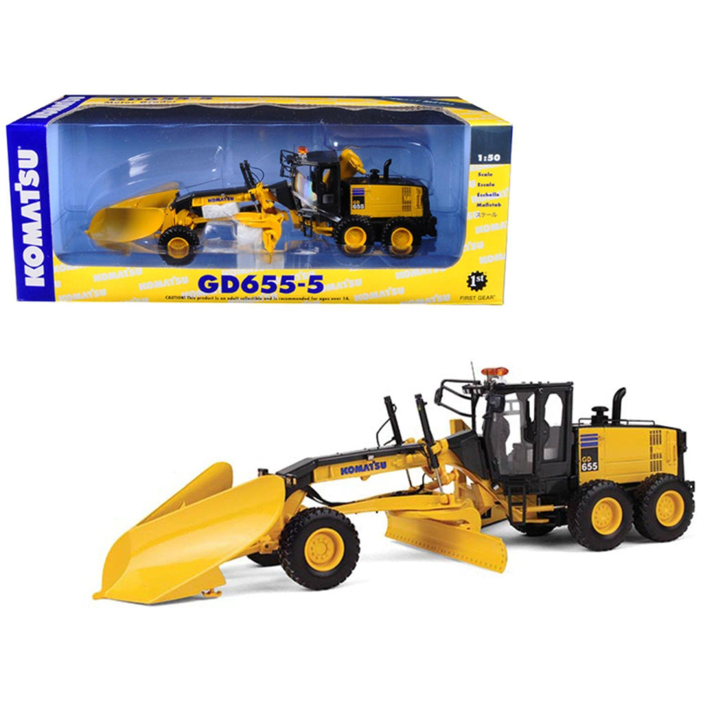 1/50 Diecast Motor Grader with V-Plow & Wing T158