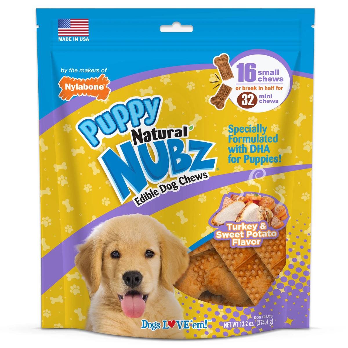 Turkey & Sweet Potato Flavor Small Puppy Chew Treats U86250