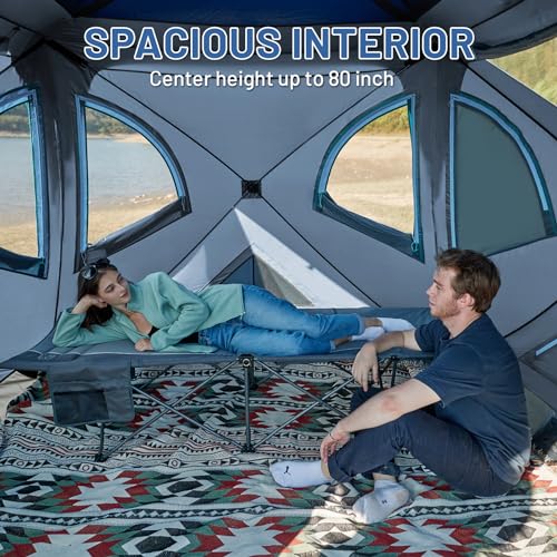 4 Person Instant Pop Up Camping Tent with Rain Fly and Carry Bag N122