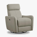 Terracotta Brown Power Leather Swivel Rocker Recliner Sofa J416