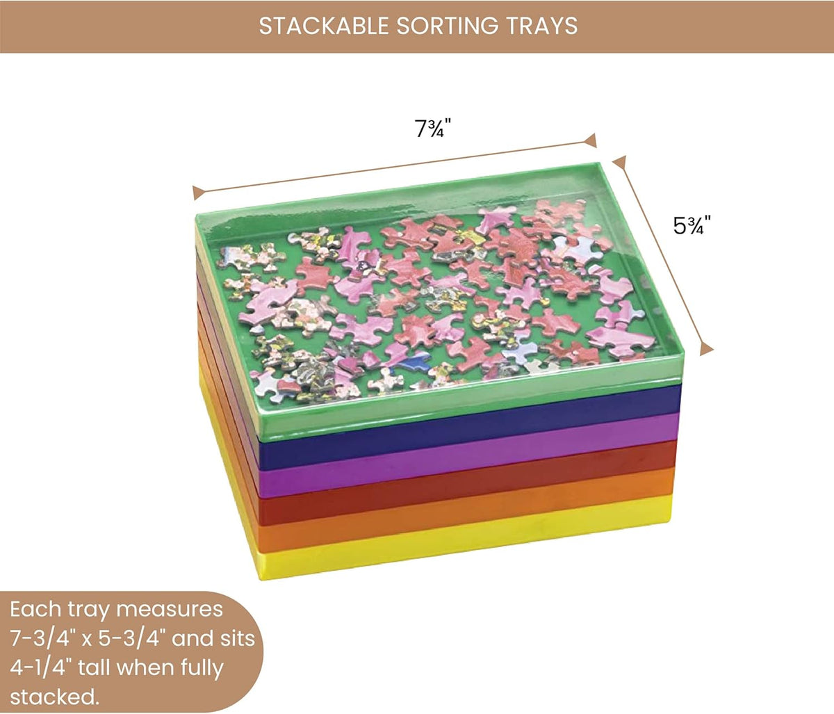 Stackable Sorting Trays - Pack of 6 C1206
