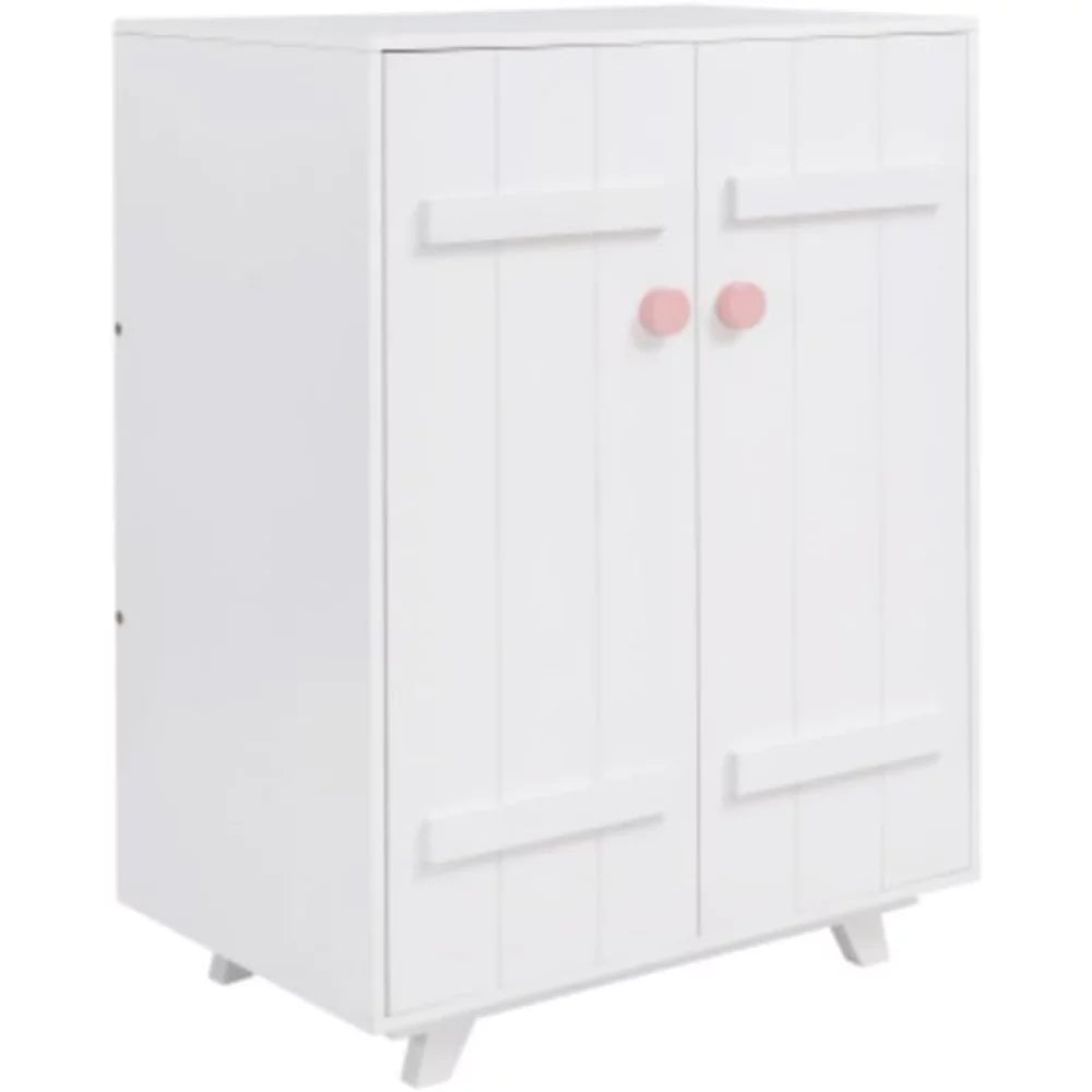 Wooden Wardrobe with Hanging Rods and Doors A7237