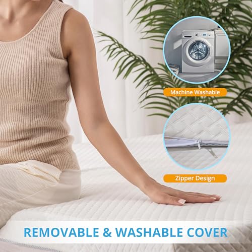 2 Inch Twin Memory Foam Gel Mattress Topper, 38"×75", Medium H4486