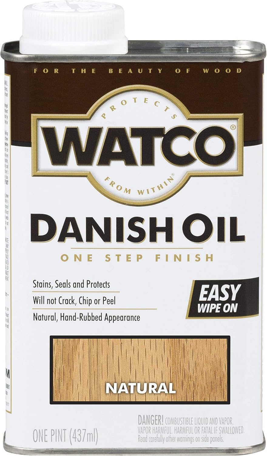 Natural Danish Oil Wood Finish, Pint J511651