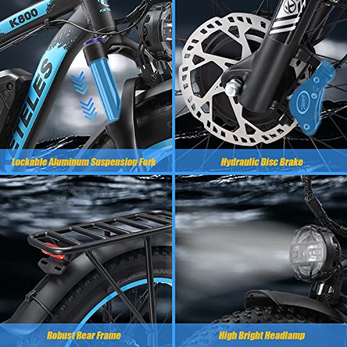 26" Fat Tire Electric Mountain Bike with 48V Removable Battery E8242