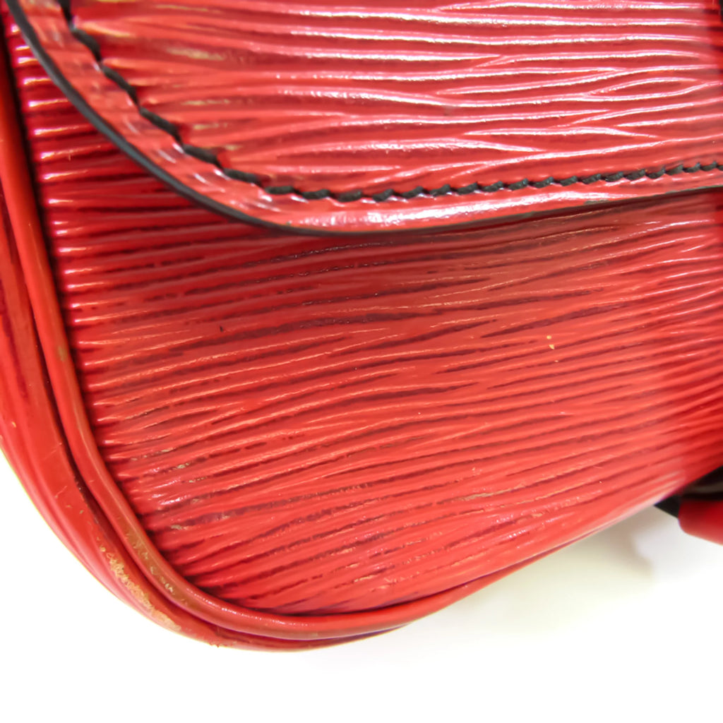 Pre-Owned Epi Cartouchiere Women's Shoulder Bag Castilian Red W5643