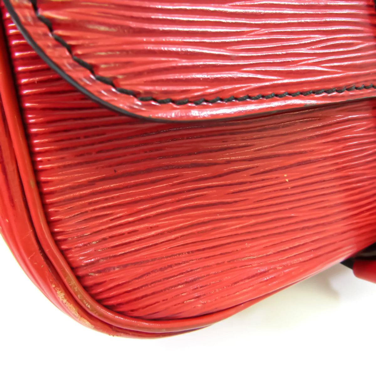 Pre-Owned Epi Cartouchiere Women's Shoulder Bag Castilian Red W5643