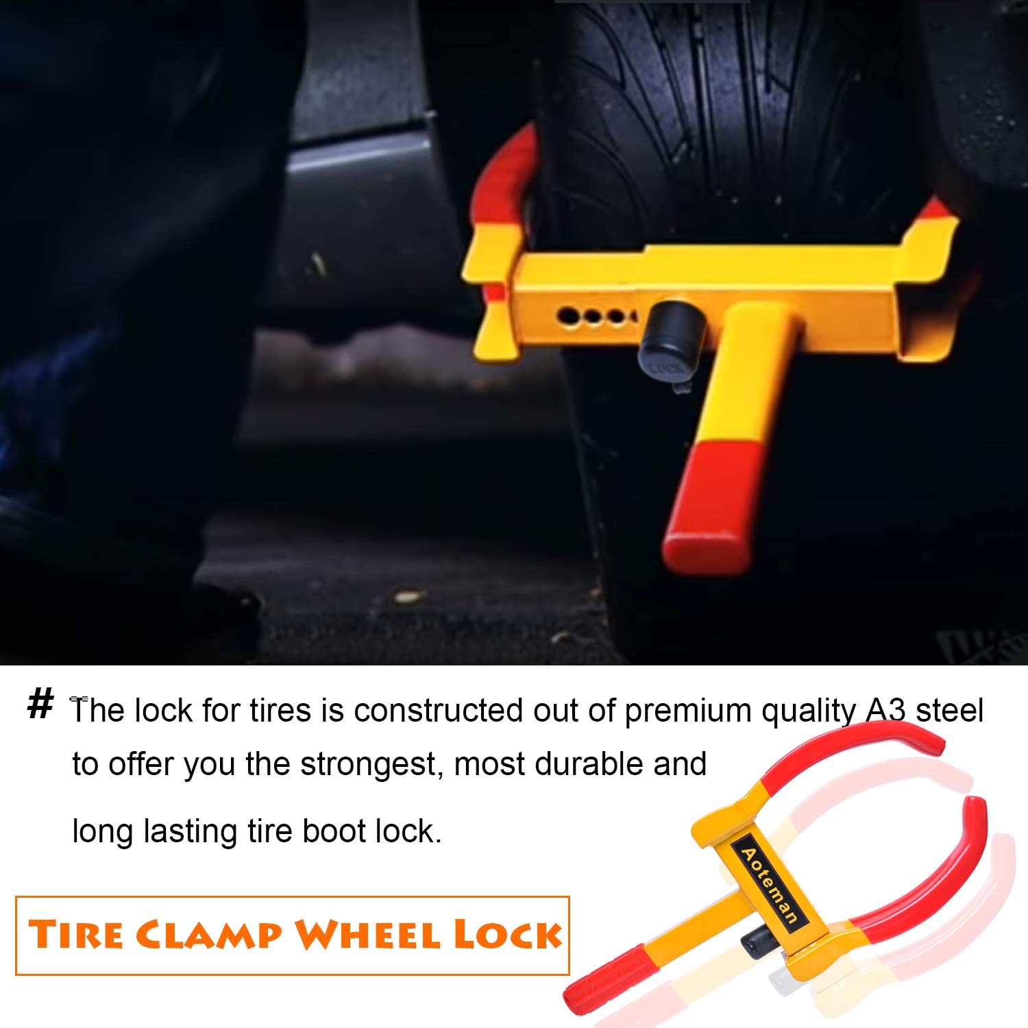 Tire Claw Wheel Lock (2 Pcs) I6683