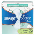 34 Count Unscented Cotton Feminine Pads with Wings M312486