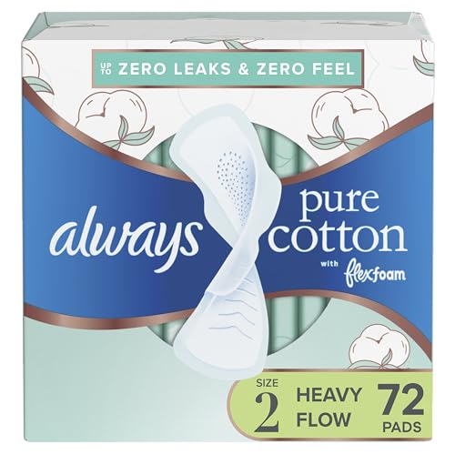 34 Count Unscented Cotton Feminine Pads with Wings M312486