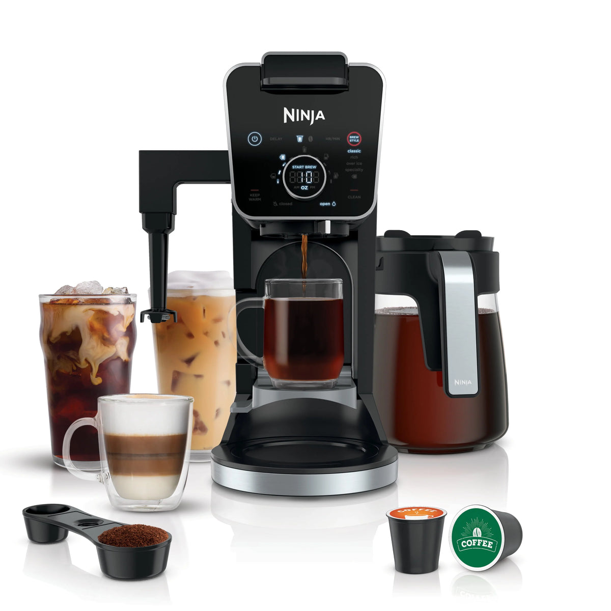 12-Cup Drip Coffee Maker with Glass Carafe L8577