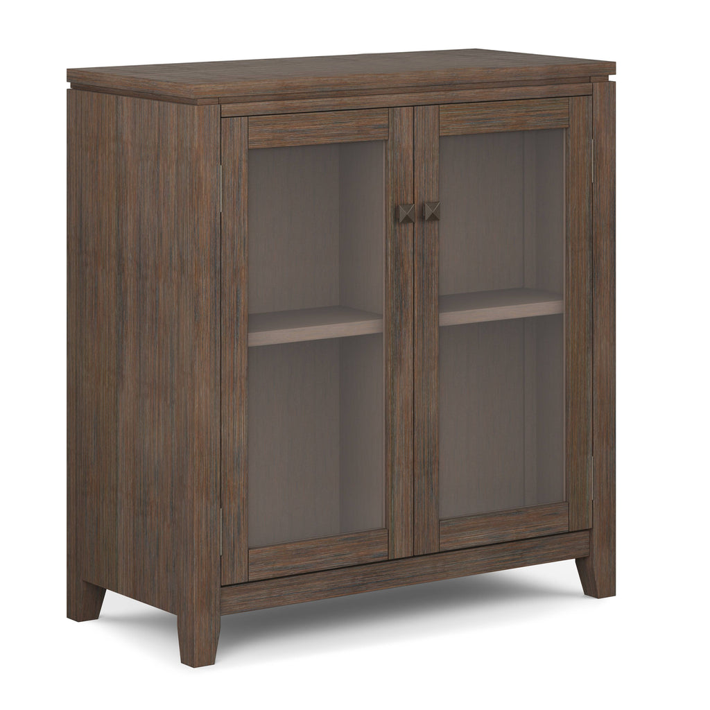 Solid Wood Low Storage Cabinet Farmhouse Grey G269