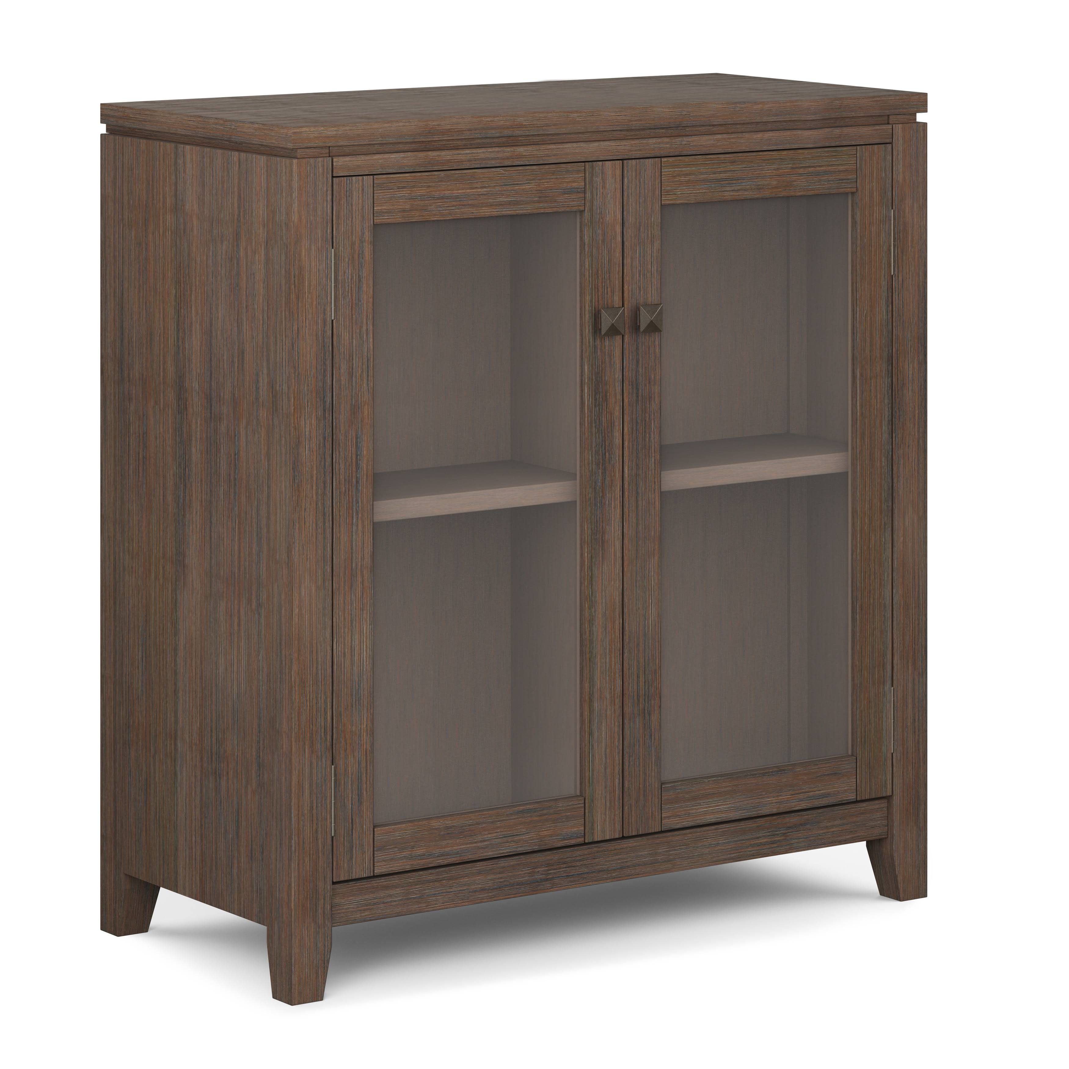 Solid Wood Low Storage Cabinet Farmhouse Grey G269