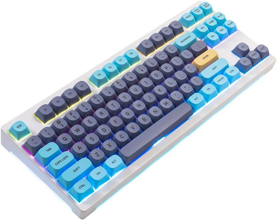 Blue Cat Ma Keycaps Kits for Mechanical Keyboard with 104 68 Number Keys with Dye-subbed Pbt Material K797