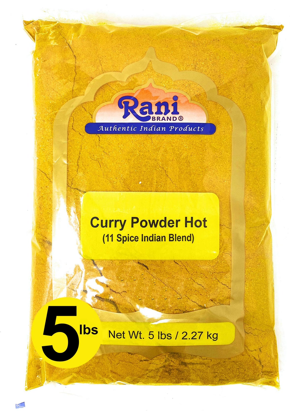 Curry Powder Hot 11-Spice Authentic Indian Blend 80oz (5lbs) 2.27kg Bulk All Natural Salt-Free Vegan No Colors Gluten Friendly NON-GMO Indian Origin B550
