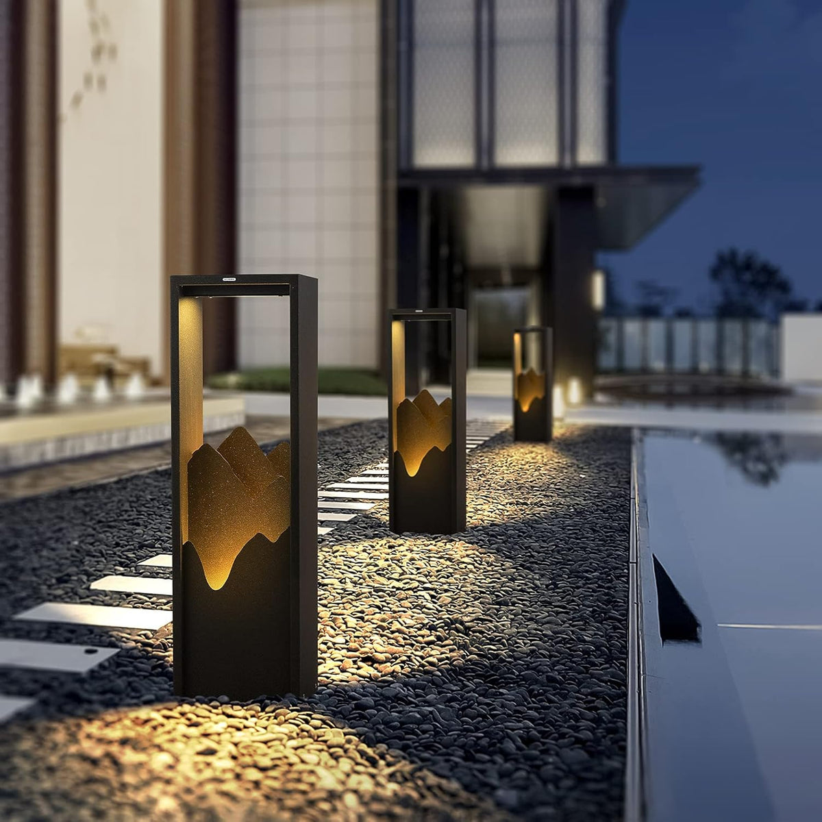 Stainless Steel 3000K LED Outdoor Bollard Light, 26 Inches P241898