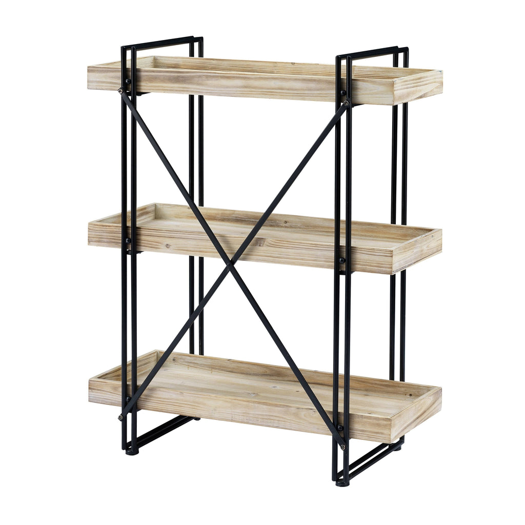 White Washed Natural Bookcase I1789