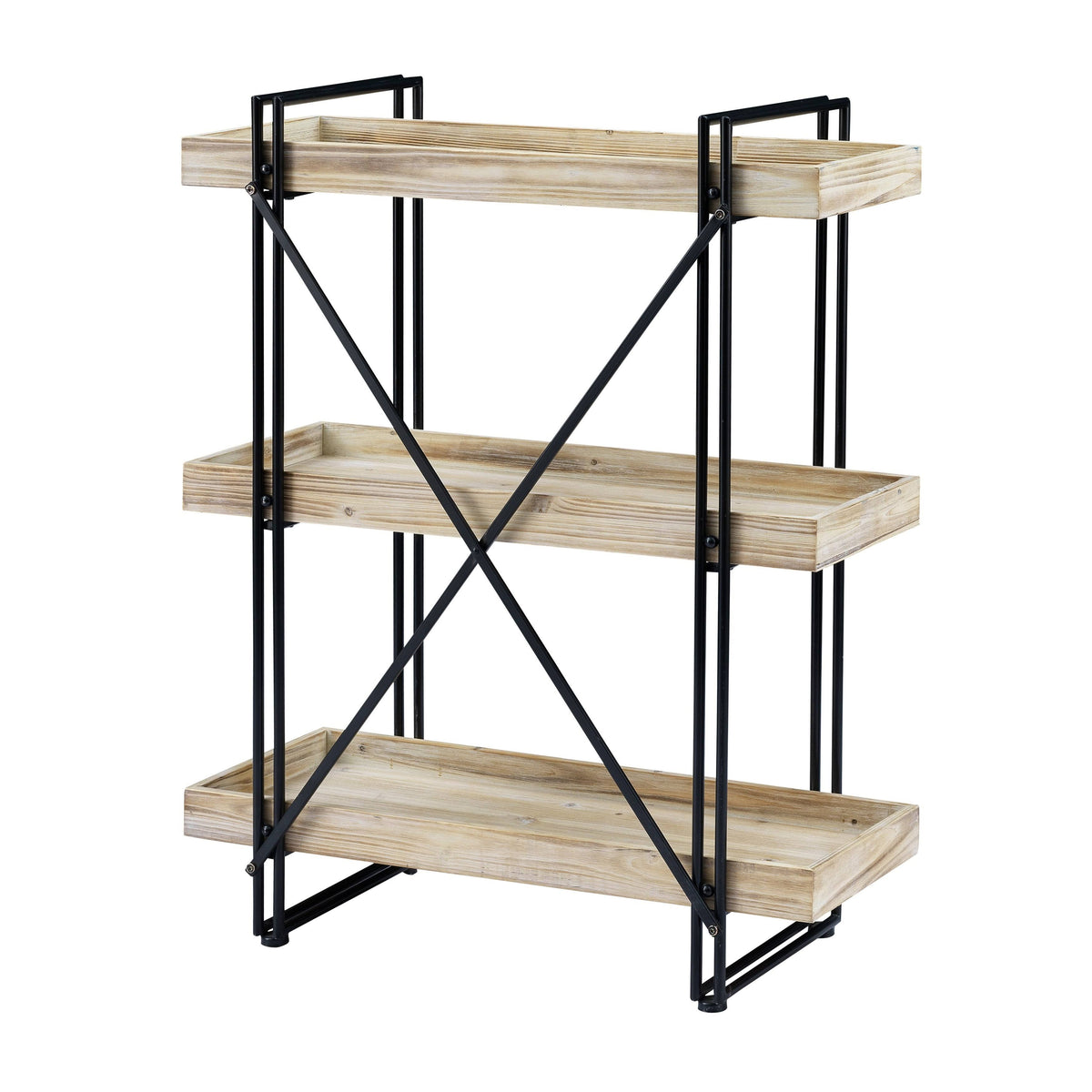 White Washed Natural Bookcase I1789