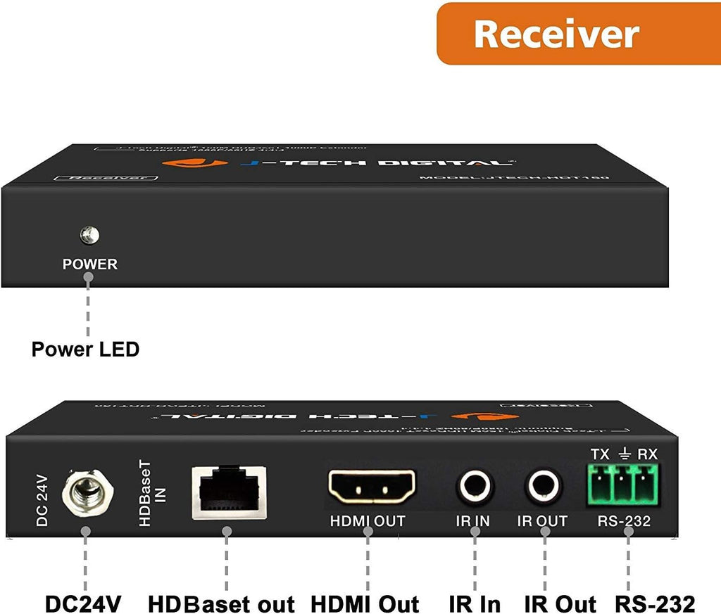 Long Range HDMI Extender Over Cat6 150m/492ft HDBaseT 1080P Extender PoC A1776