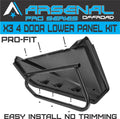 4 Door Panel Insert Kit with Alloy Frame for Can Am Maverick X3 Max RS DS 2017-2022 E251664