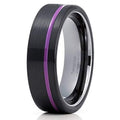 Black Tungsten Wedding Band Comfort Fit Ring A4016