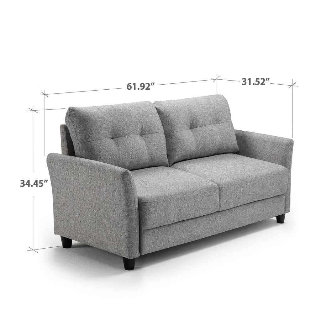 Soft Grey 2-Seater Loveseat X942702